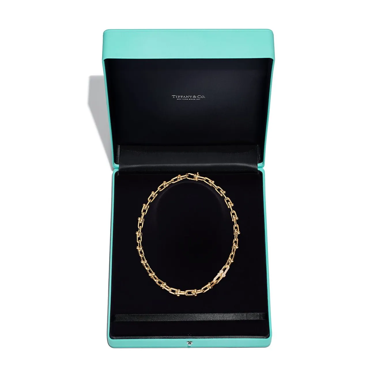 Tiffany & Co. Tiffany HardWear Medium Link Necklace in Yellow Gold with Diamonds | ^ Necklaces & Pendants|New Jewelry