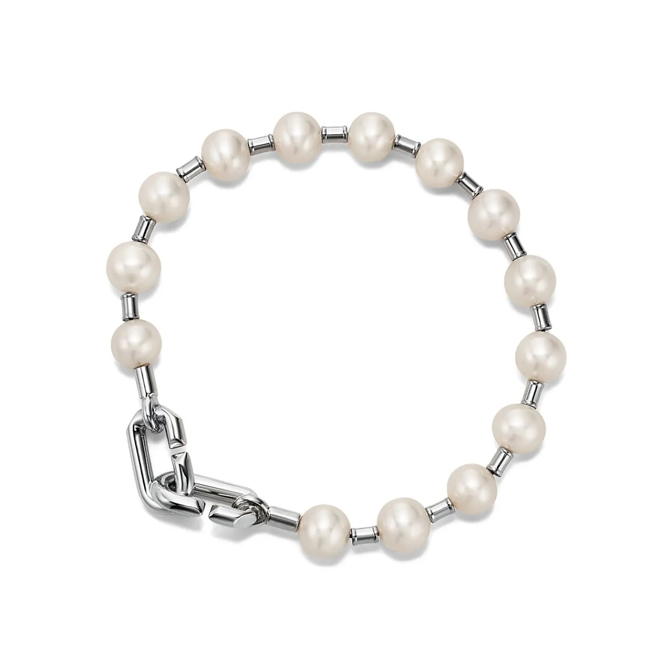 Tiffany & Co. Tiffany HardWear Pearl Bracelet in Silver, 7-8 mm | ^ Bracelets|Men's Jewelry