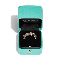 Tiffany & Co. Tiffany HardWear Small Link Ring in Rose Gold with Pavé Diamonds | ^ Rings|New Jewelry