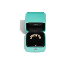 Tiffany & Co. Tiffany HardWear Small Link Ring in Yellow Gold with Pavé Diamonds | ^ Rings|New Jewelry