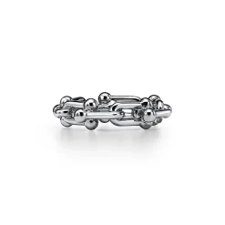 Tiffany & Co. Tiffany HardWear Small Link Ring in White Gold with Diamonds | ^ Rings|Men's Jewelry