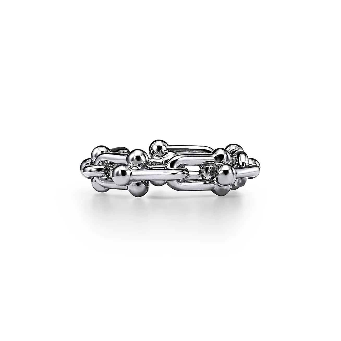 Tiffany & Co. Tiffany HardWear Small Link Ring in White Gold with Diamonds | ^ Rings|Men's Jewelry