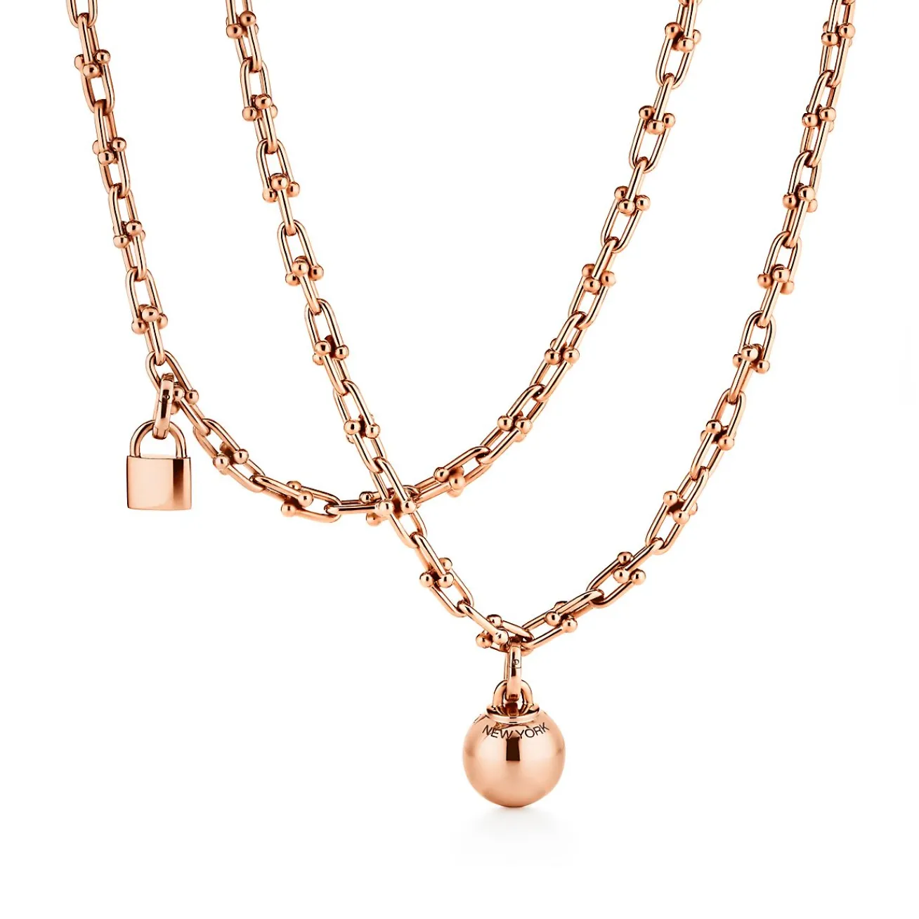 Tiffany & Co. Tiffany HardWear Small Wrap Necklace in Rose Gold | ^ Necklaces & Pendants|Men's Jewelry