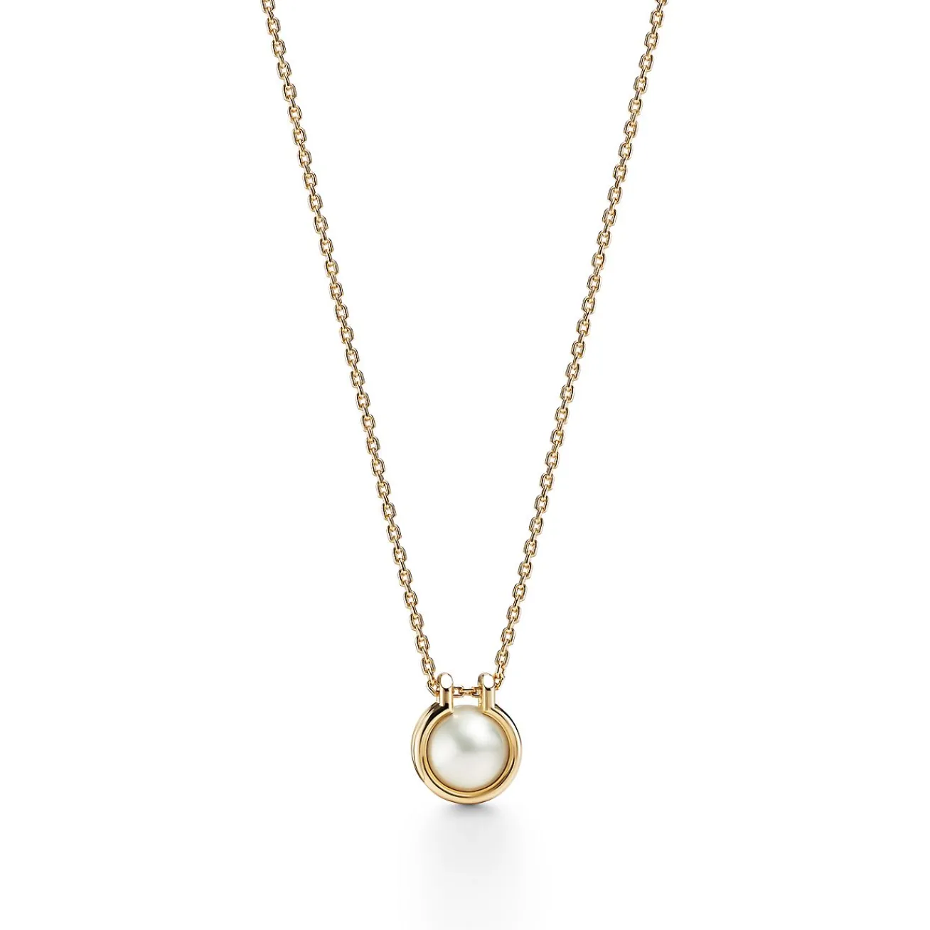 Tiffany & Co. Tiffany HardWear South Sea pearl link pendant in 18k gold. | ^ Necklaces & Pendants|Dainty Jewelry
