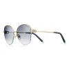 Tiffany & Co. Tiffany HardWear Sunglasses in Pale Gold-colored Metal with Blue Lenses | ^ Tiffany HardWear|Sunglasses