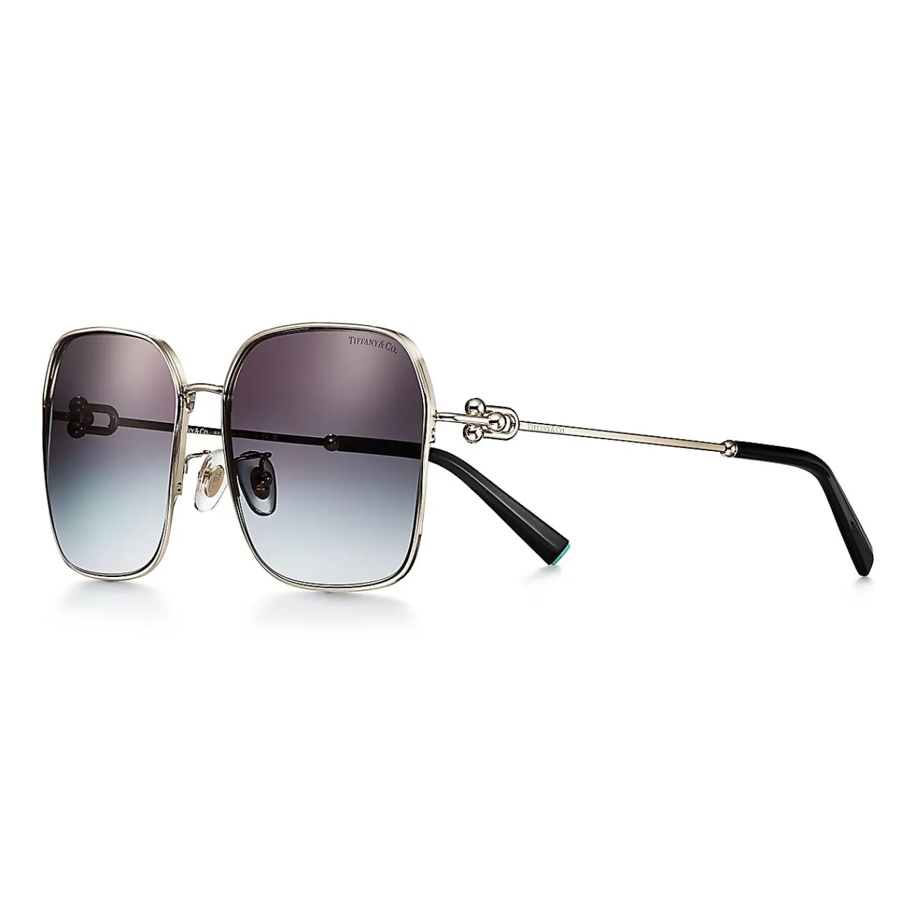 Tiffany & Co. Tiffany HardWear Sunglasses in Pale Gold-colored Metal with Gray Lenses | ^Women Tiffany HardWear|Sunglasses