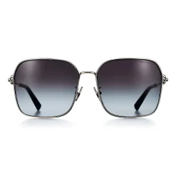 Tiffany & Co. Tiffany HardWear Sunglasses in Pale Gold-colored Metal with Gray Lenses | ^Women Tiffany HardWear|Sunglasses