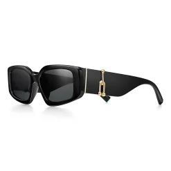 Tiffany & Co. Tiffany HardWear Sunglasses in Black Acetate with Dark Gray Lenses | ^Women Tiffany HardWear|Sunglasses