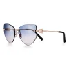 Tiffany & Co. Tiffany HardWear Sunglasses in Rose Gold-colored Metal with Blue Lenses | ^Women Tiffany HardWear|Sunglasses