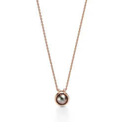 Tiffany & Co. Tiffany HardWear Tahitian black pearl link pendant in 18k rose gold. | ^ Necklaces & Pendants|Dainty Jewelry
