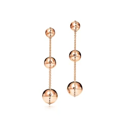 Tiffany & Co. Tiffany HardWear triple drop earrings in 18k rose gold. | ^ Earrings|Rose Gold Jewelry