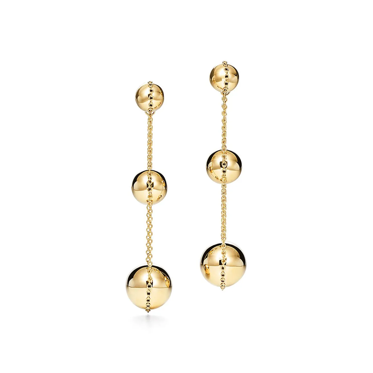 Tiffany & Co. Tiffany HardWear triple drop earrings in 18k gold. | ^ Earrings|Gold Jewelry