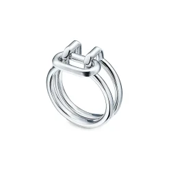 Tiffany & Co. Tiffany HardWear two-row ring in sterling silver. | ^ Rings|Bold Silver Jewelry