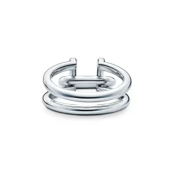 Tiffany & Co. Tiffany HardWear two-row ring in sterling silver. | ^ Rings|Bold Silver Jewelry