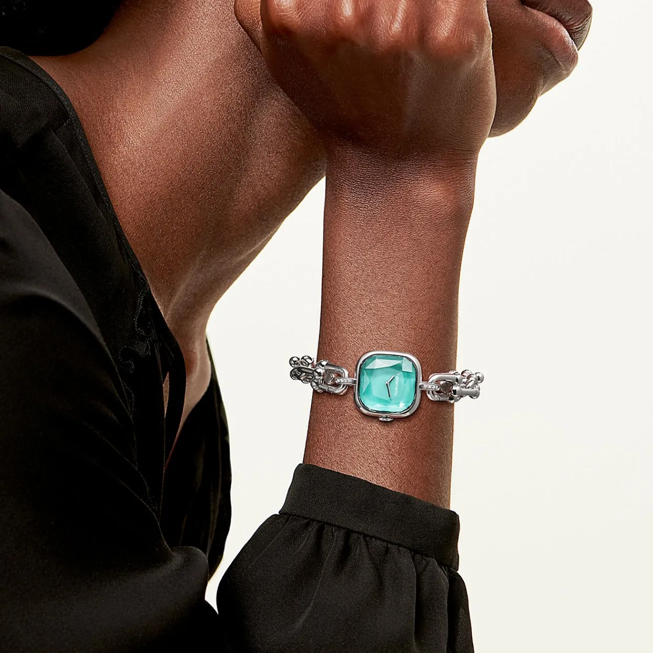 Tiffany & Co. Tiffany HardWear Watch in Sterling Silver and Steel with Diamonds | ^Women Fine Watches|Gifts for Her