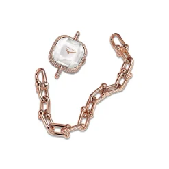 Tiffany & Co. Tiffany HardWear Watch in Rose Gold with Pavé Diamonds and White Mother-of-pearl | ^Women Fine Watches|Tiffany HardWear