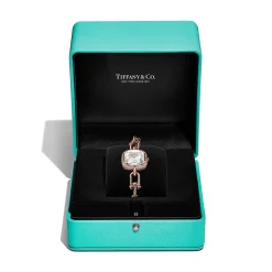 Tiffany & Co. Tiffany HardWear Watch in Rose Gold with Pavé Diamonds and White Mother-of-pearl | ^Women Fine Watches|Tiffany HardWear