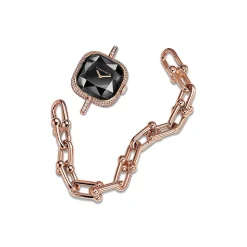 Tiffany & Co. Tiffany HardWear Watch in Rose Gold with Pavé Diamonds and Black Lacquer | ^Women Fine Watches|Tiffany HardWear
