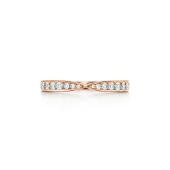Tiffany & Co. Tiffany Harmony® Band Ring in Rose Gold with Diamonds, 1.8 mm | ^Women Rings|Stacking Rings