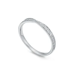 Tiffany & Co. Tiffany Harmony® Band Ring in Platinum with Diamonds, 1.8 mm | ^Women Rings|Stacking Rings