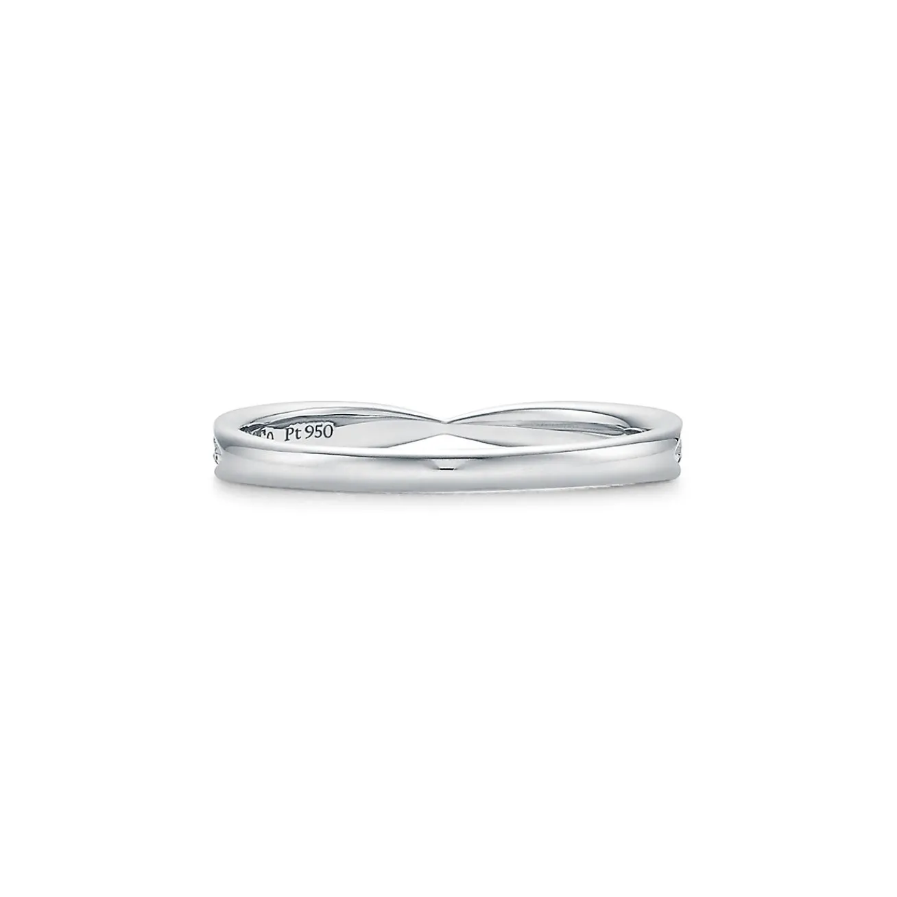 Tiffany & Co. Tiffany Harmony® Band Ring in Platinum with Diamonds, 1.8 mm | ^Women Rings|Stacking Rings