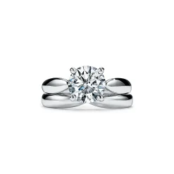 Tiffany & Co. Tiffany Harmony® engagement ring in platinum: a study in balance and grace. | ^ Engagement Rings