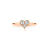 Tiffany & Co. Tiffany Hearts® ring in 18k rose gold with diamonds. | ^ Rings|Rose Gold Jewelry