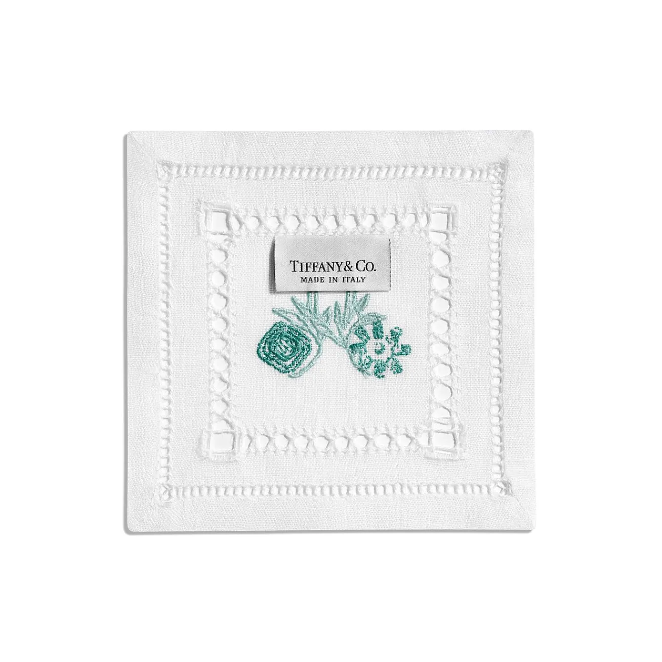 Tiffany & Co. Tiffany Heritage Coasters Set of Four, in Tiffany Blue® Linen | ^ Tiffany Blue® Gifts|Table Linens