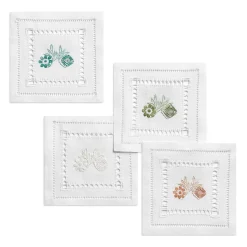 Tiffany & Co. Tiffany Heritage Coasters Set of Four, in Tiffany Blue® Linen | ^ Tiffany Blue® Gifts|Table Linens
