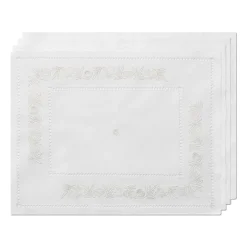 Tiffany & Co. Tiffany Heritage Place Mats Set of Four, in White Linen | ^ Table Linens