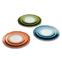 Tiffany & Co. Tiffany Heritage Plates Set of Three, in Carnelian Porcelain | ^ Tableware
