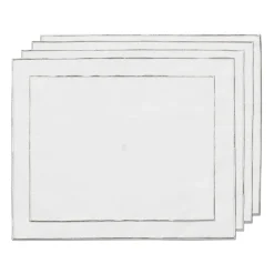 Tiffany & Co. Tiffany Home Essentials Embroidered Placemats in Linen, Set of Four | ^ Decor|Table Linens