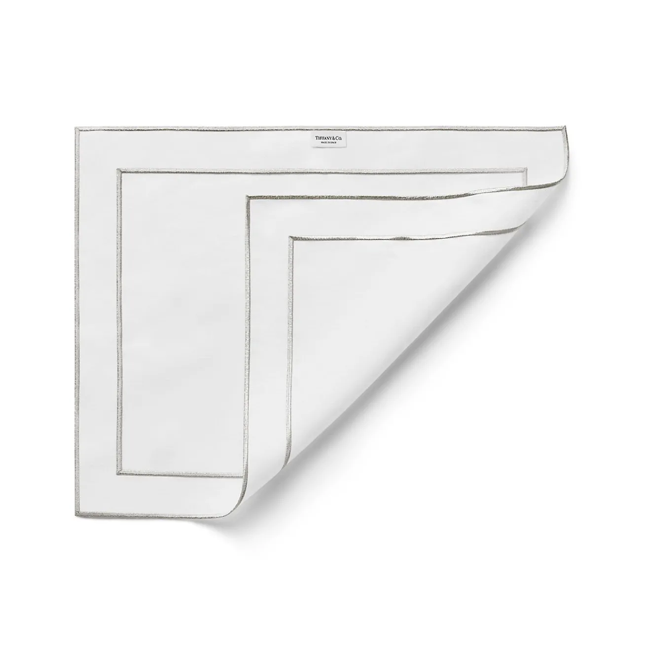 Tiffany & Co. Tiffany Home Essentials Embroidered Placemats in Linen, Set of Four | ^ Decor|Table Linens