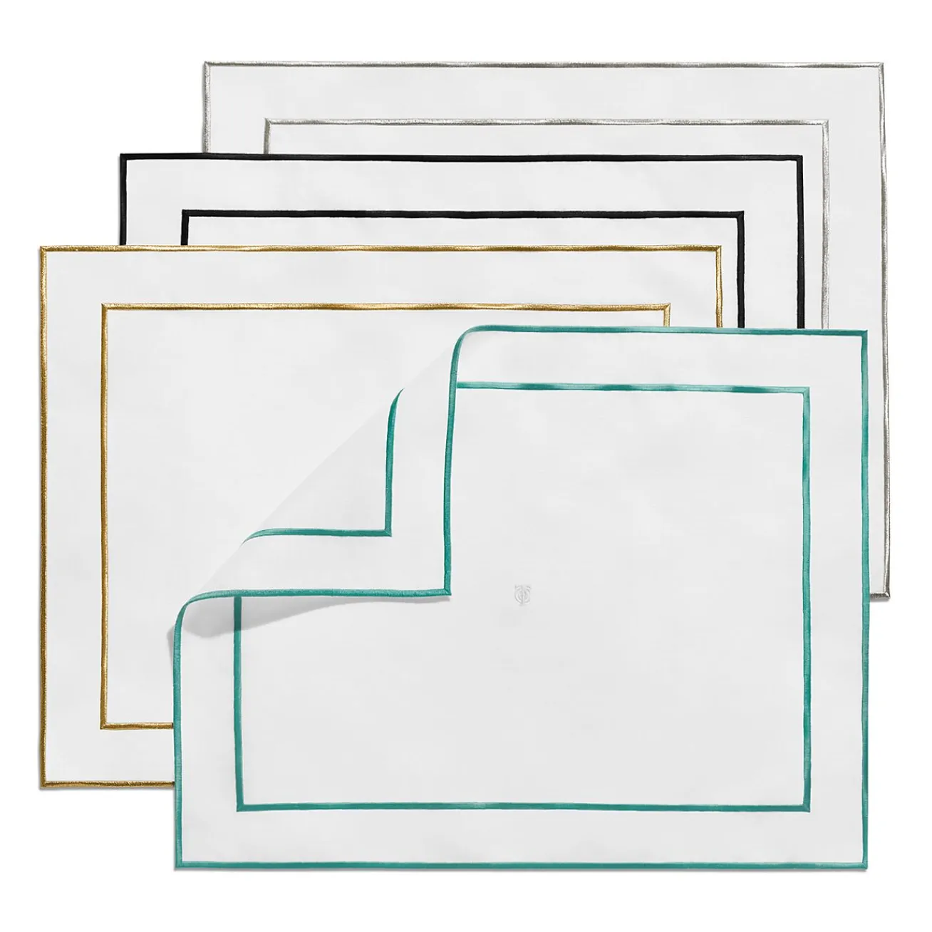 Tiffany & Co. Tiffany Home Essentials Embroidered Placemats in Linen, Set of Four | ^ Decor|Table Linens