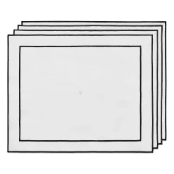Tiffany & Co. Tiffany Home Essentials Embroidered Placemats in Linen, Set of Four | ^ Decor|Table Linens