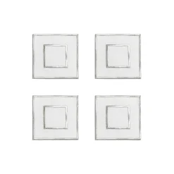 Tiffany & Co. Tiffany Home Essentials Embroidered Coasters in Linen, Set of Four | ^ Decor|Table Linens