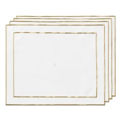 Tiffany & Co. Tiffany Home Essentials Embroidered Placemats in Linen, Set of Four | ^ The Home|Housewarming Gifts