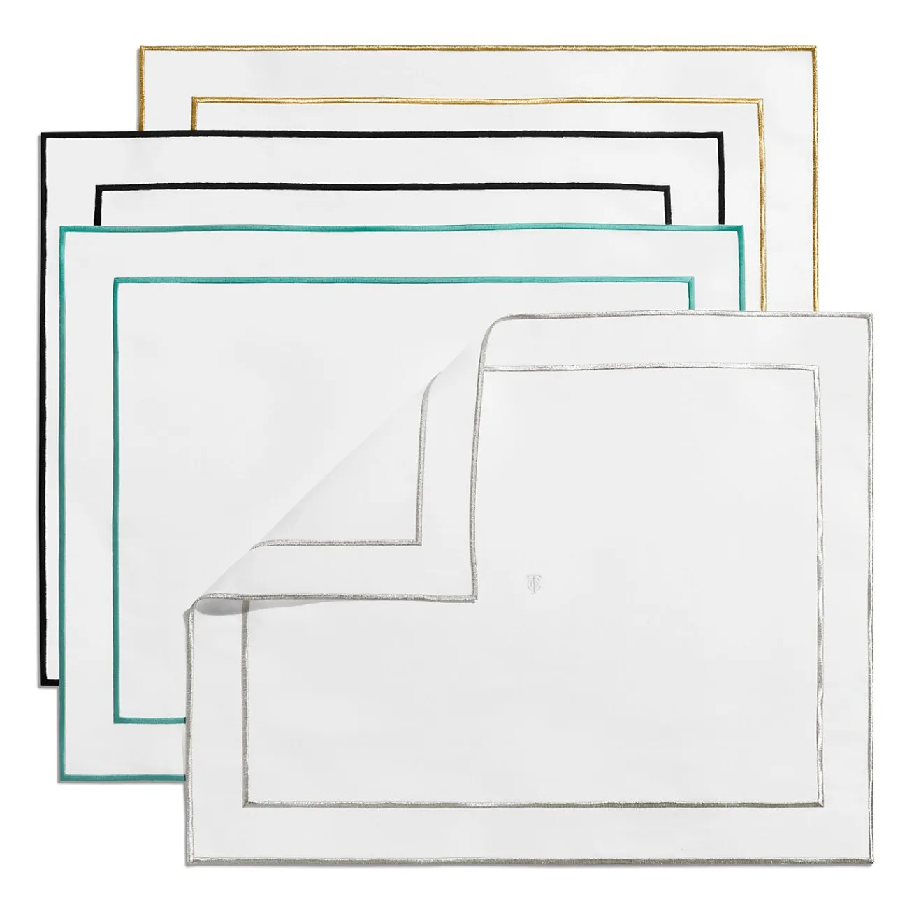 Tiffany & Co. Tiffany Home Essentials Embroidered Placemats in Linen, Set of Four | ^ The Home|Housewarming Gifts