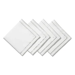 Tiffany & Co. Tiffany Home Essentials Embroidered Napkins in Linen, Set of Four | ^ Decor|Table Linens