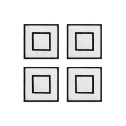 Tiffany & Co. Tiffany Home Essentials Embroidered Coasters in Linen, Set of Four | ^ Decor|Table Linens