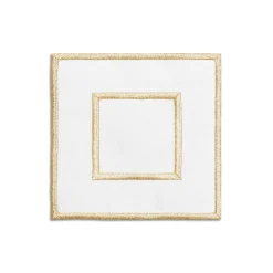 Tiffany & Co. Tiffany Home Essentials Embroidered Coasters in Linen, Set of Four | ^ Decor|Table Linens