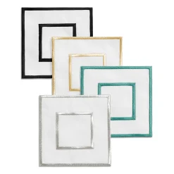Tiffany & Co. Tiffany Home Essentials Embroidered Coasters in Linen, Set of Four | ^ Decor|Table Linens