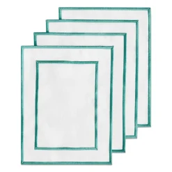 Tiffany & Co. Tiffany Home Essentials Embroidered Cocktail Napkins in Linen, Set of Four | ^ The Home|Housewarming Gifts