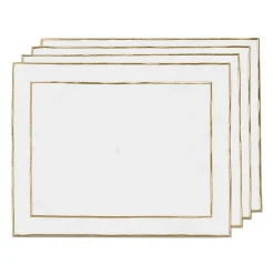 Tiffany & Co. Tiffany Home Essentials Embroidered Placemats in Linen, Set of Four | ^ Decor|Table Linens