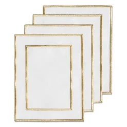 Tiffany & Co. Tiffany Home Essentials Embroidered Cocktail Napkins in Linen, Set of Four | ^ Decor|Table Linens