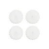 Tiffany & Co. Tiffany Home Essentials Scalloped Coasters in White Linen, Set of Four | ^ Decor|Table Linens
