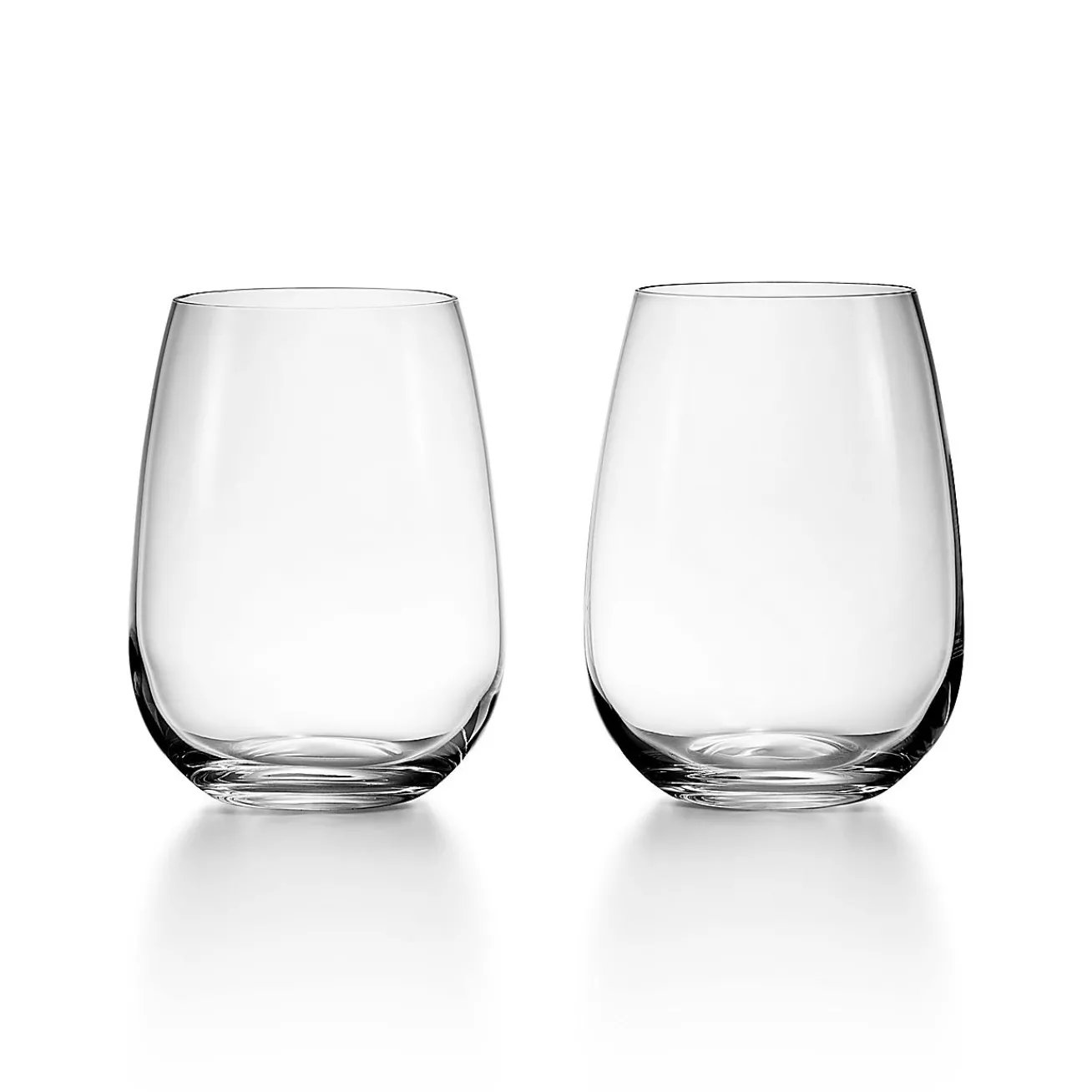 Tiffany & Co. Tiffany Home Essentials Stemless White Wine Glasses in Crystal Glass, Set of Two | ^ The Home|Housewarming Gifts