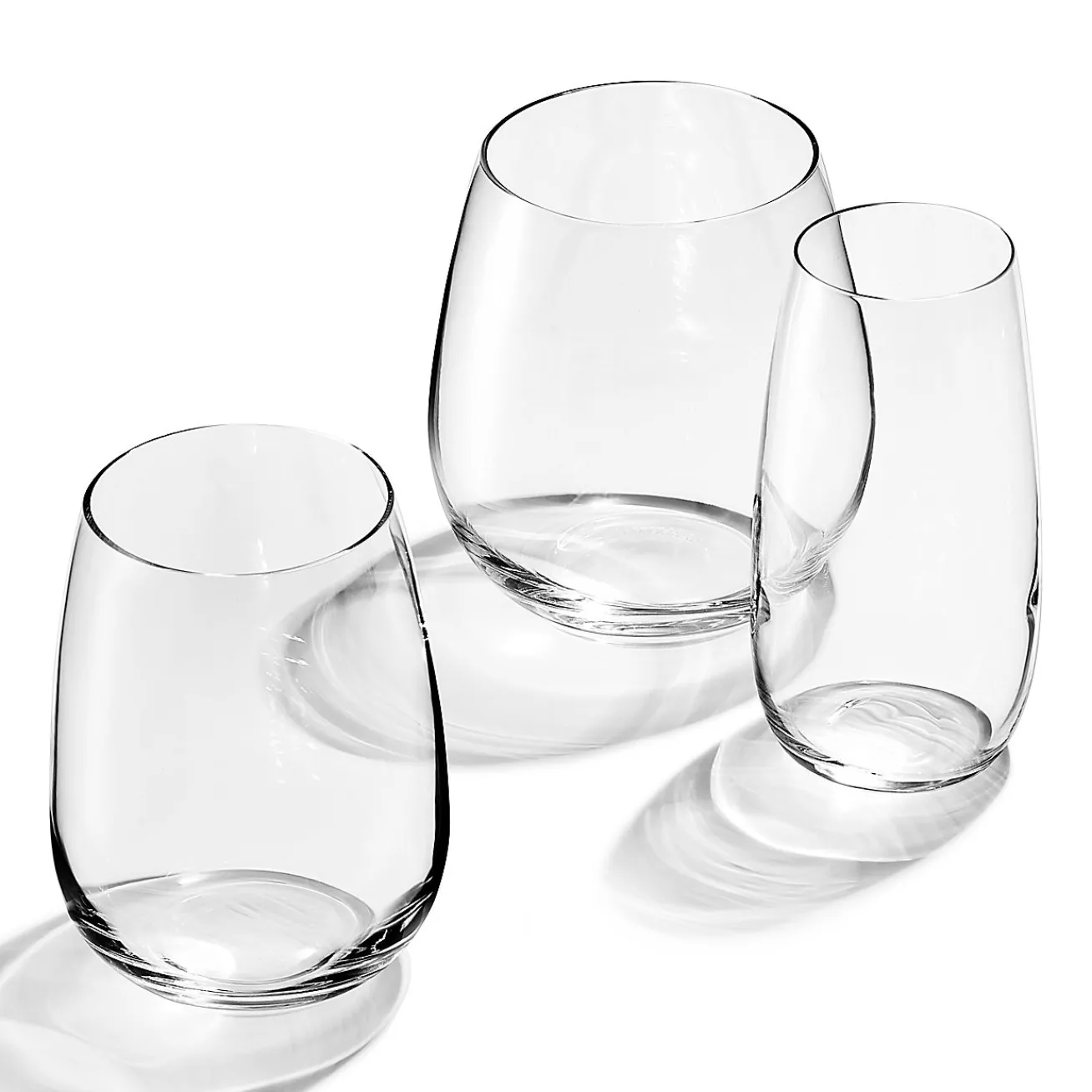 Tiffany & Co. Tiffany Home Essentials Stemless White Wine Glasses in Crystal Glass, Set of Two | ^ The Home|Housewarming Gifts