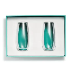 Tiffany & Co. Tiffany Home Essentials Stemless Champagne Flutes in Crystal Glass, Set of Two | ^ The Home|Housewarming Gifts
