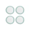 Tiffany & Co. Tiffany Home Essentials Scalloped Coasters in White Linen, Set of Four | ^ The Home|Housewarming Gifts